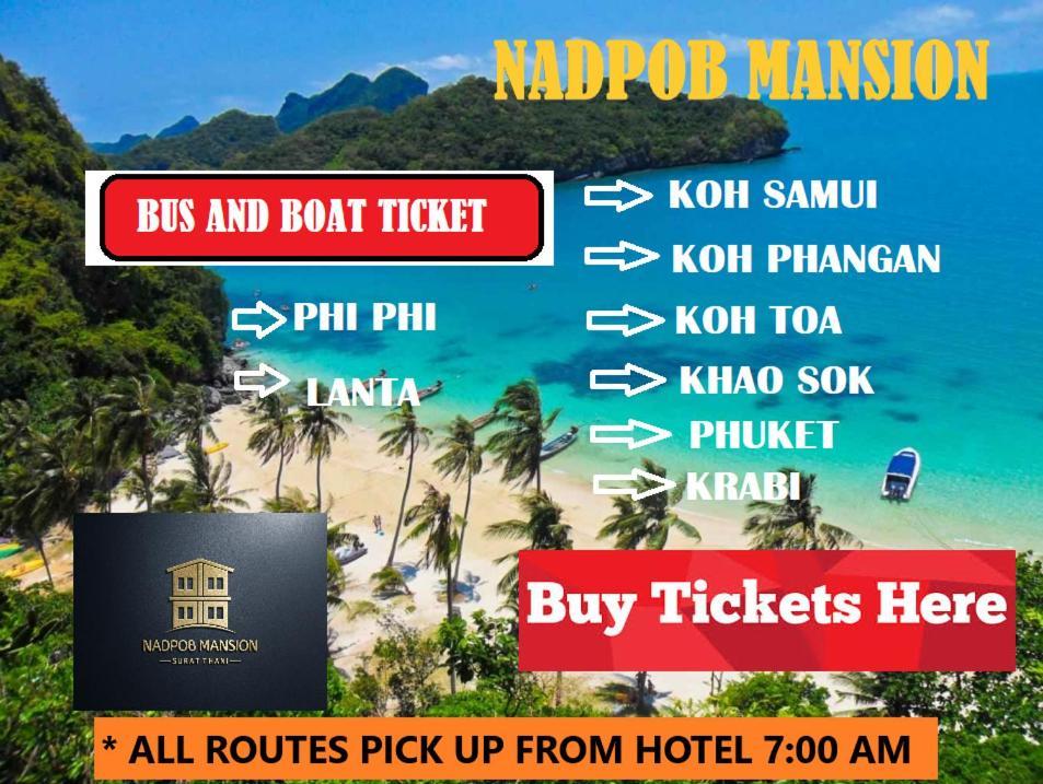 Nadpob Mansion Hotel Surat Thani Exterior foto